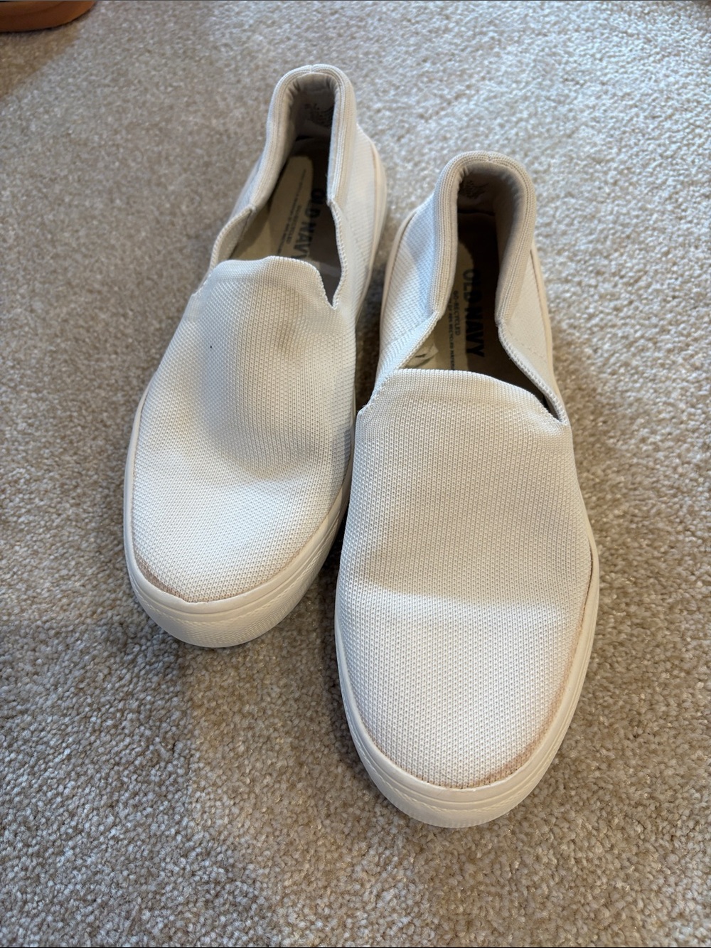 Old Navy White Canvas Slip-On Sneakers